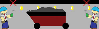 Figure 5. Coal train interrupting line-of-sight